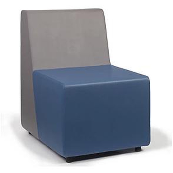 Chauffeuse daccueil FLYN, Module 1 place PVC Bleu/Gris