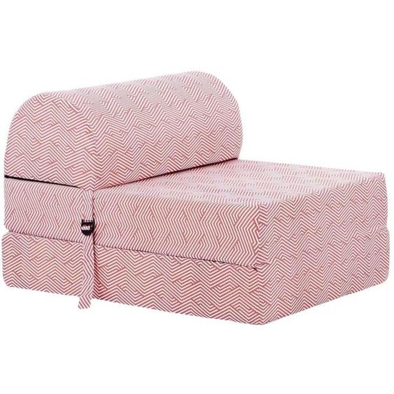 Chauffeuse en coton Chevron Vieux rose