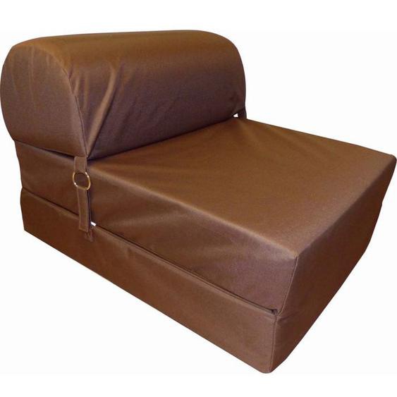 Chauffeuse en tissu enduit Seattle Chocolat