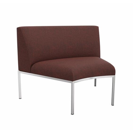 Chauffeuse modulable daccueil Astro Twist tissu large dossier concave - Rouille