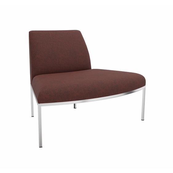 Chauffeuse modulable daccueil Astro Twist tissu petit dossier convexe - Rouille