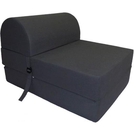 Chauffeuse unie en coton Noir