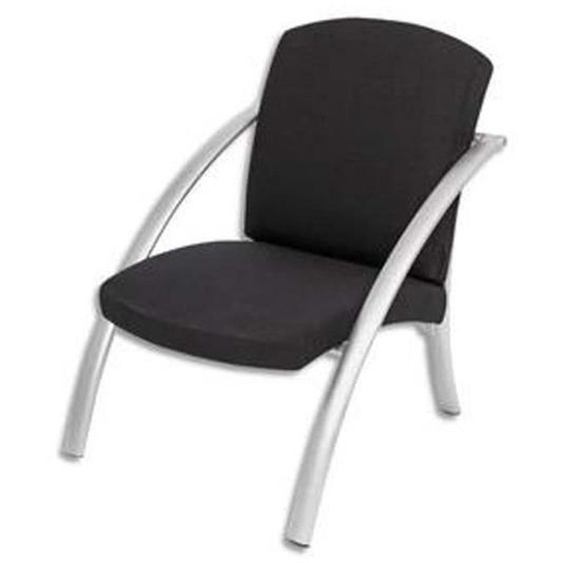 Chauffeuse - VISIODIRECT - Nova 1 place - Tissu noir - Confort moelleux - Coffre de rangement