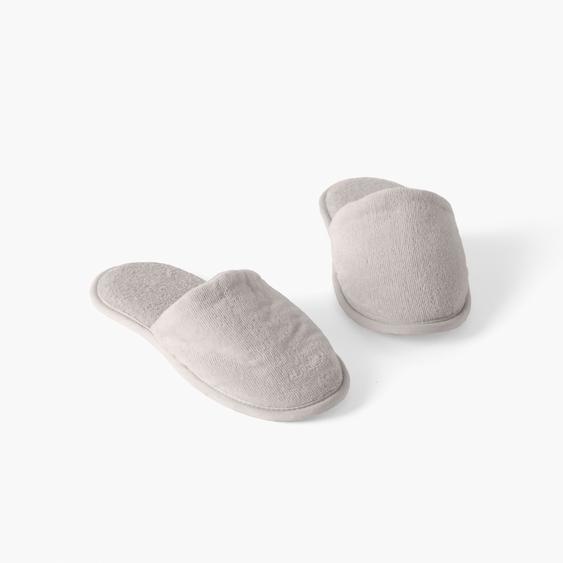 Chaussons mules femme coton Lola perle