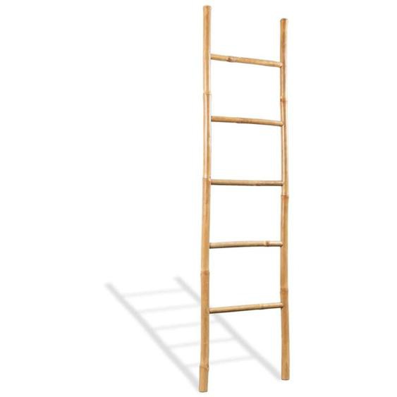 Chelle à serviettes 5 échelons Bambou 150 cm Vidaxl