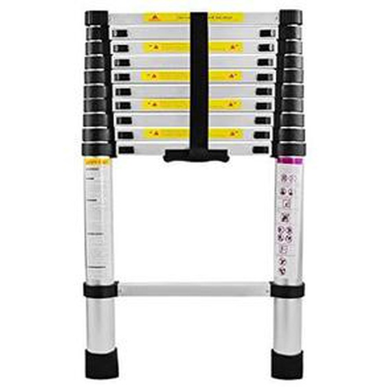 Naizy - chelle Télescopique Aluminium Multifonction Échelle Pliable Portable Charge 150KG 3.3M Argent