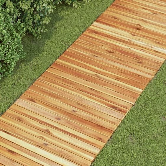 Chemin de jardin 200x50 cm en bois massif dacacia