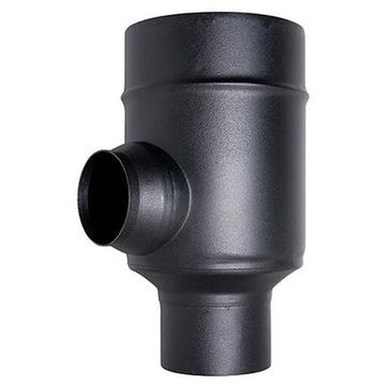 Cheminee coaxial Element separateur noir D. 80/130 CE en acier 316 pour poele a pellets Fabrique en Italie UNI 1856/2