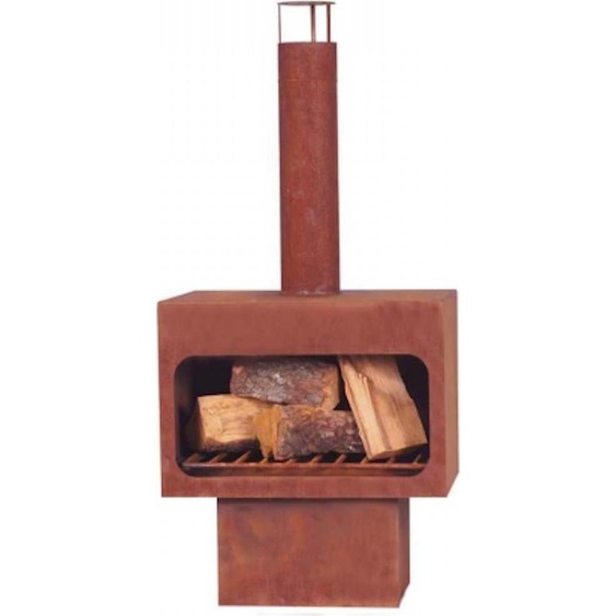 Cheminée de jardin Markone 201-1 (non peinte) : 56 x 40 x 115 cm