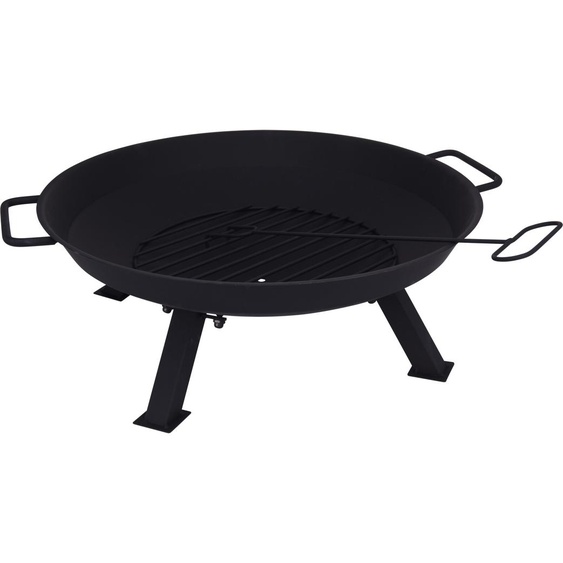 Cheminée dextérieur Ambiance, métal, 22 x 56 cm, noire