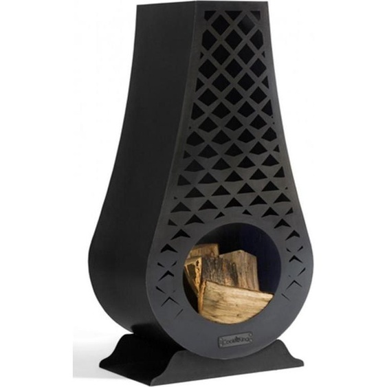 Cheminée dextérieur en acier AVANGARDO 50x33x108cm