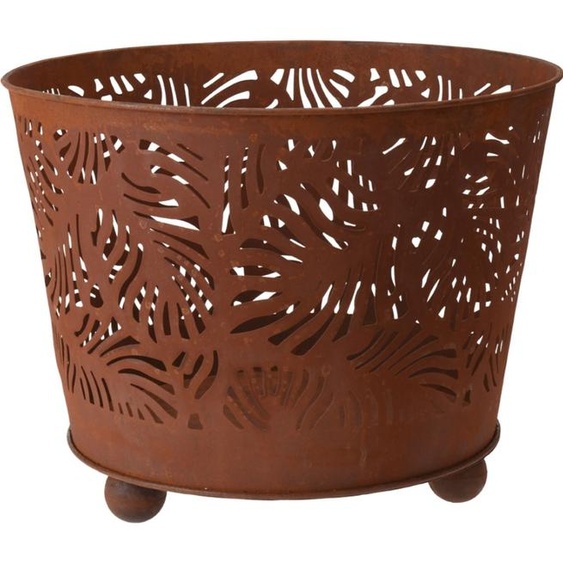 Cheminée dextérieur rustique, en métal, 35 x 45 cm, marron