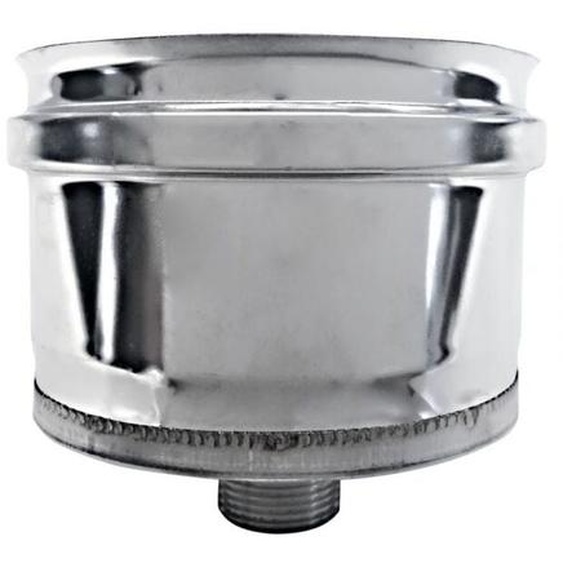 Cheminee double paroi isole bouchon collecteur de condensation conduit inox dn 80/130