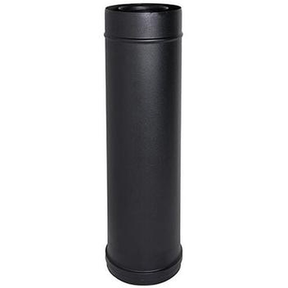 Cheminee element droit coaxial noir d. 80/130 1 m ce en acier 316 pour poele a pellets Fabrique en Italie uni 1856/2