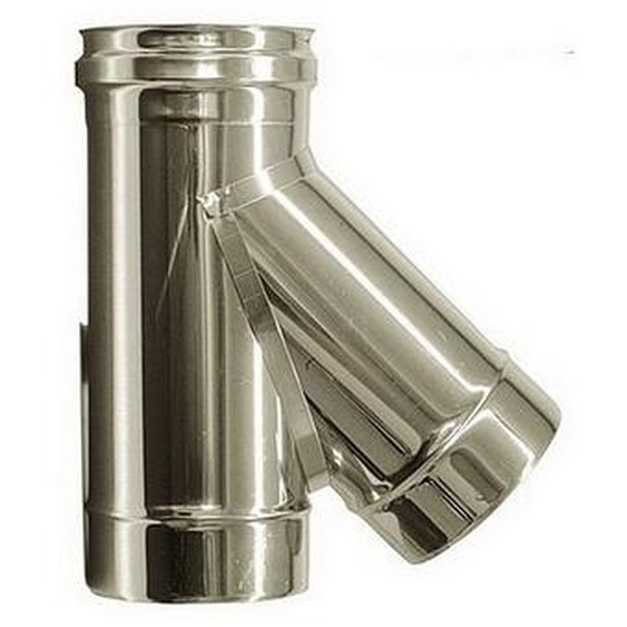 Cheminee Raccord T 135° conduit de cheminee DN 180 tube en acier inoxydable 316