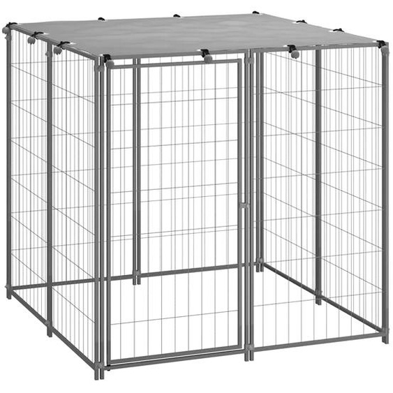 Chenil Argenté 110x110x110 cm Acier