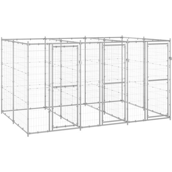 Chenil extérieur Acier galvanisé 7,26 m²