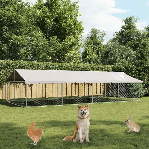 Chenil extérieur avec toit 600x300x150 cm