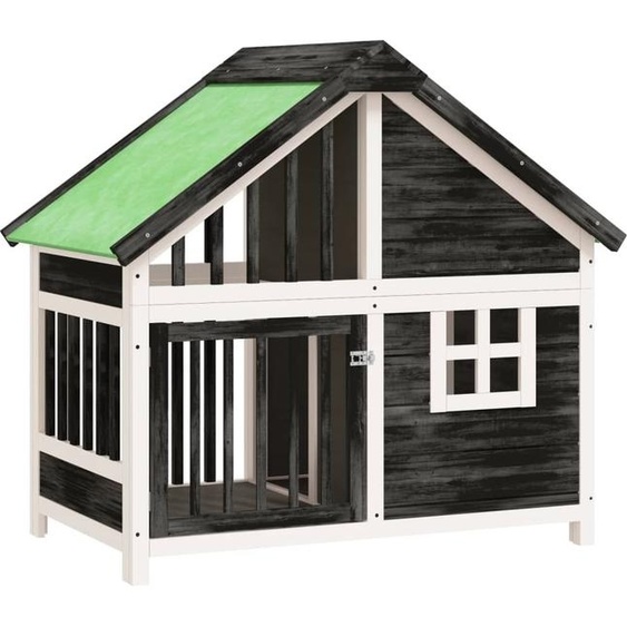 Chenil gris 96x60,5x87 cm bois de pin solide