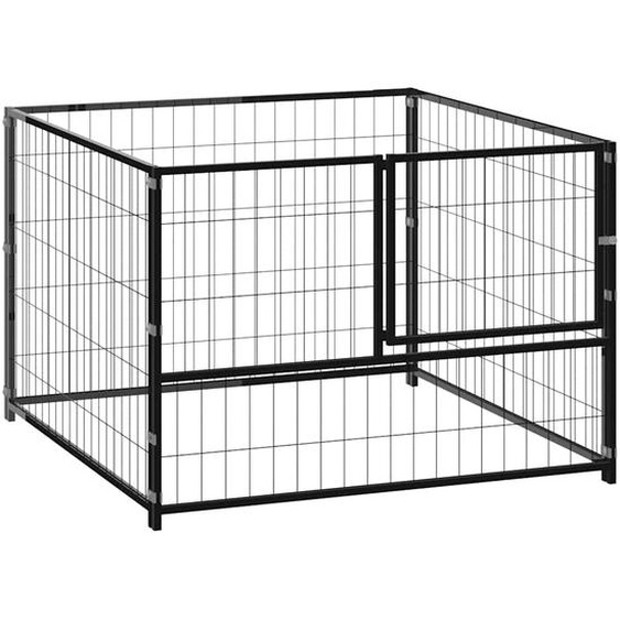 Chenil Noir 100x100x70 cm Acier