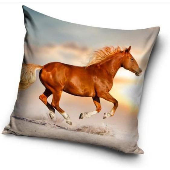 Cheval au trot 40*40 cm, Housse de coussin CBX214098PNL