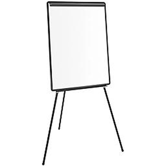 Chevalet de conférence - Surface mélamine non magnétique 66 x 101 cm - Cadre Noir