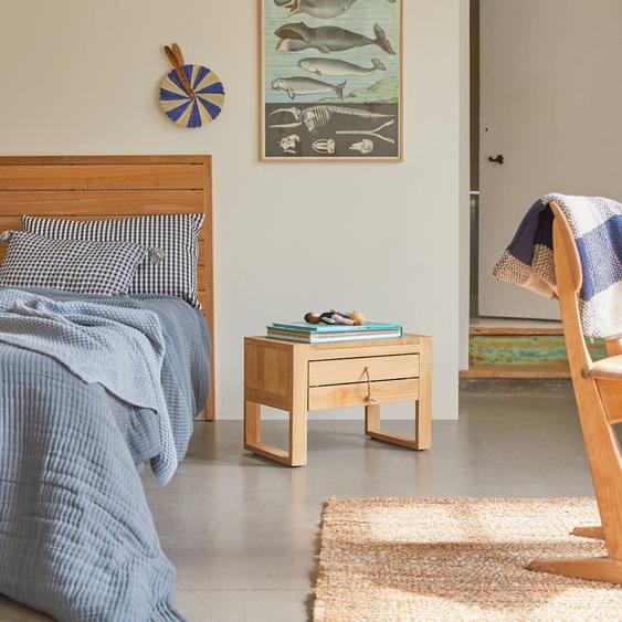 Chevet Enfant En Bois De Teck Minimalys Naturel