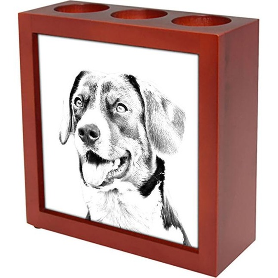 Chien de berger dAppenzell - pot à crayons avec chien, organiseur de bureau imprimé, décoration de table personnalisée de la marque Art-Dog