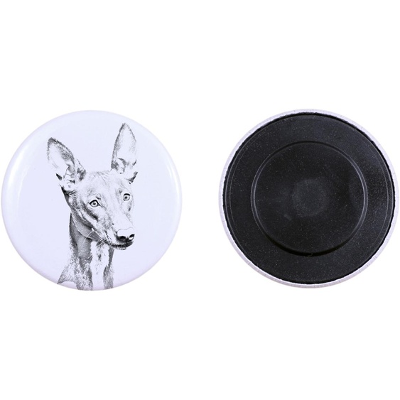 Chien du pharaon, Pharaoh Hound, Kelb tal-Fenek Aimant avec empreinte de patte de chien, exceptionnellement léger, aimant puissant, produit artisanal de la marque Art-Dog