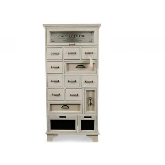 Chiffonnier 12 Tiroirs Bois Blanc - DECORATION DAUTREFOIS