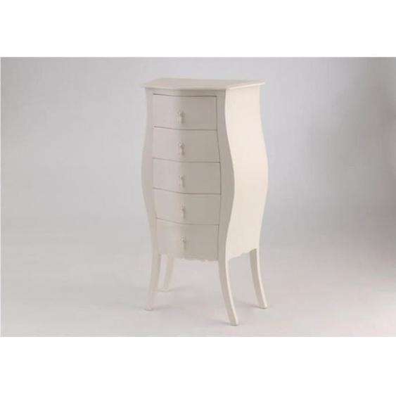 Chiffonnier - AMADEUS - Murano blanc - 5 tiroirs - style vintage