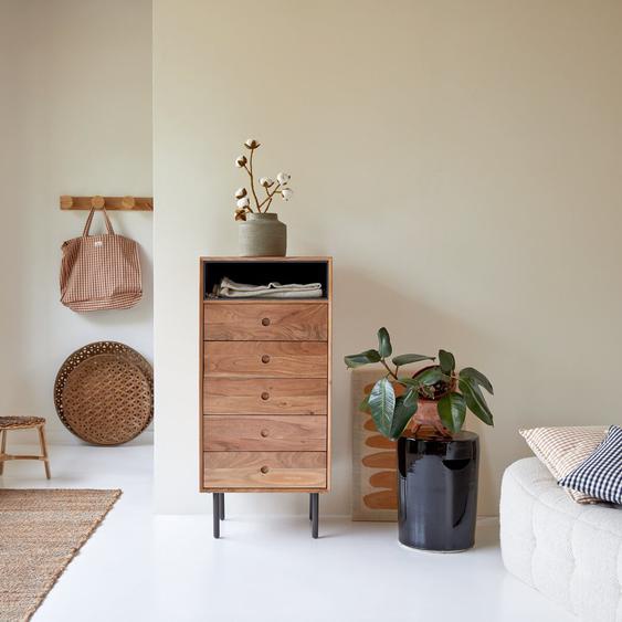 - Chiffonnier en bois dacacia 5 tiroirs Pavel