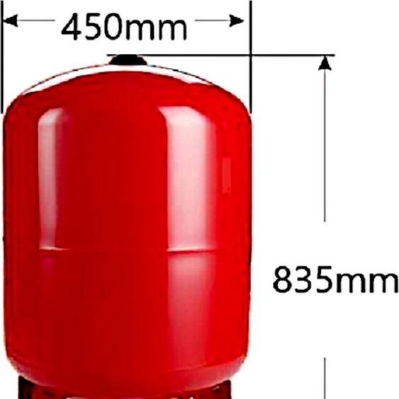 CHM GmbH® Réservoir à membrane vertical 100 L, réservoir en acier, récipient sous pression, vase dexpansion max. 6 bar…