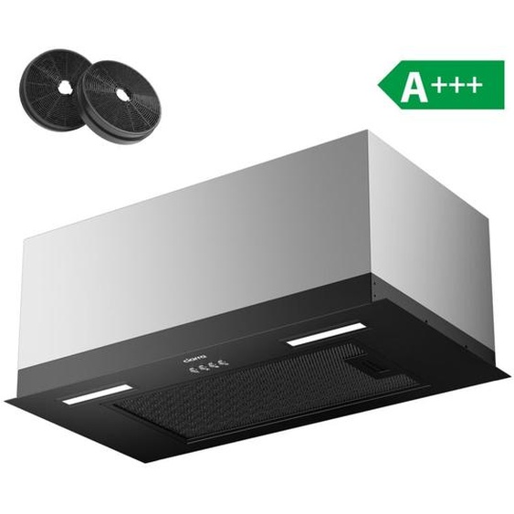 Ciarra 650 m³/h Hotte groupe filtrant Evacuation ou Rcyclage 3 Vitesses LED Eclairage Noir A+++