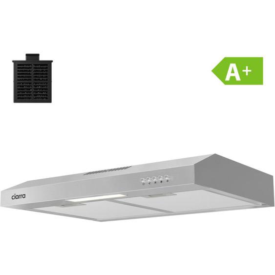 Ciarra - Hotte Casquette 60cm Classe a+ avec Filtre Actif 220m3/h Recyclage 3 Vitesses CD6903DS