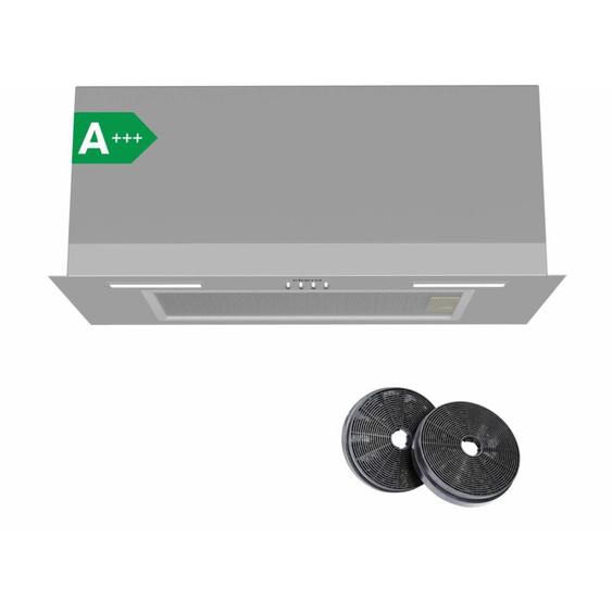 Hotte Groupe Filtrant 60cm 650m3/h a+++ avec Filtre au charbon Hotte Encastrable Inox CD6926AS - Ciarra