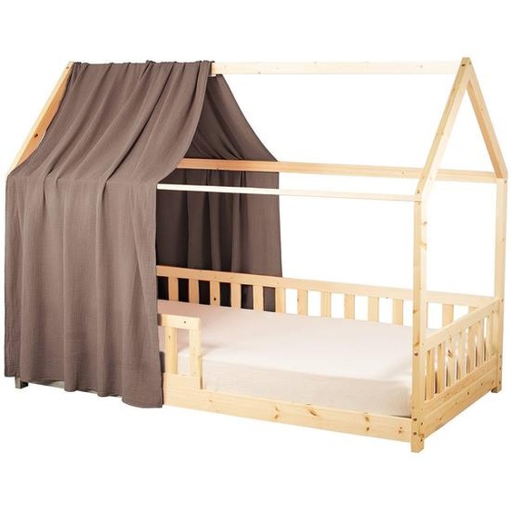 Ciel De Lit Cabane En Gaze De Coton Solo 330 Cm Marron