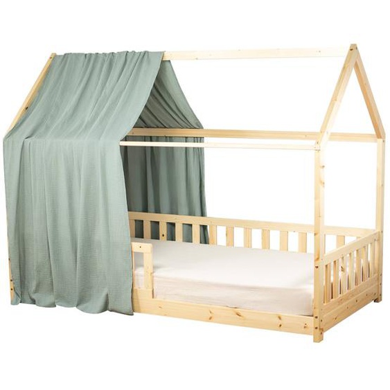 Ciel De Lit Cabane En Gaze De Coton Solo 390 Cm Vert De Gris