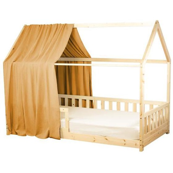 Ciel de Lit Cabane en gaze de coton SOLO Camel 130x360 cm