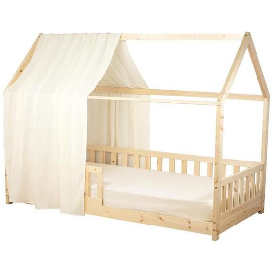 Ciel de Lit Cabane en gaze de coton SOLO Écru 130x360 cm