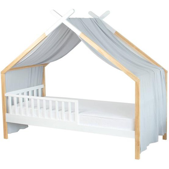 Ciel De Lit Cabane Toile En Gaze De Coton Jeanne Gris Clair
