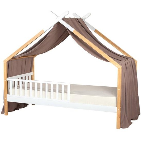 Ciel De Lit Cabane Toile En Gaze De Coton Jeanne Marron