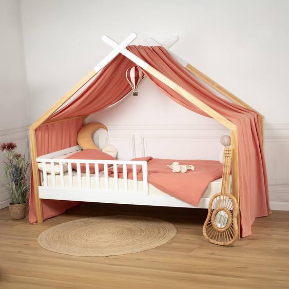 Ciel De Lit Cabane Toile En Gaze De Coton Jeanne Terracotta