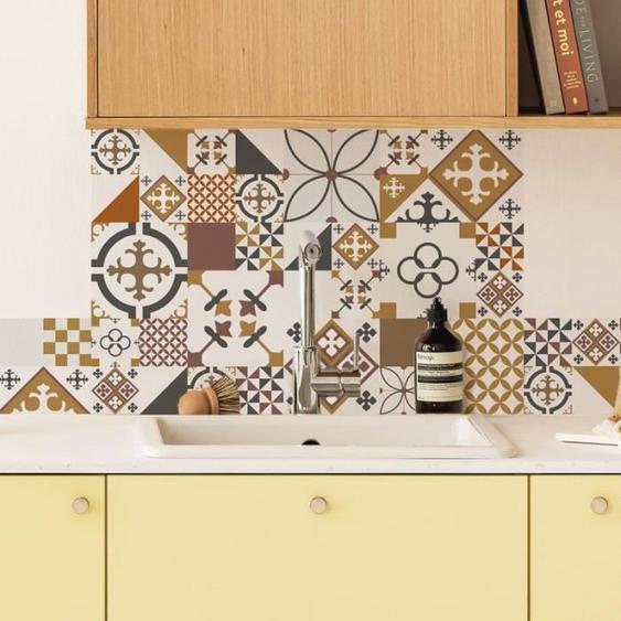 Ciment Style Pecan Fond de hotte ALU L 60xH 70cm