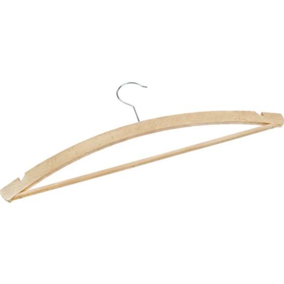 Cintre en bois avec barre et encoches