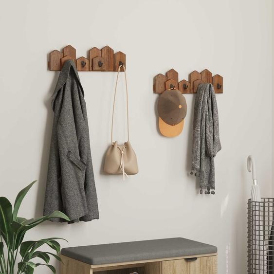 Cintre Marron 48 x 8 x 15 cm Bois de Mahogany Massif