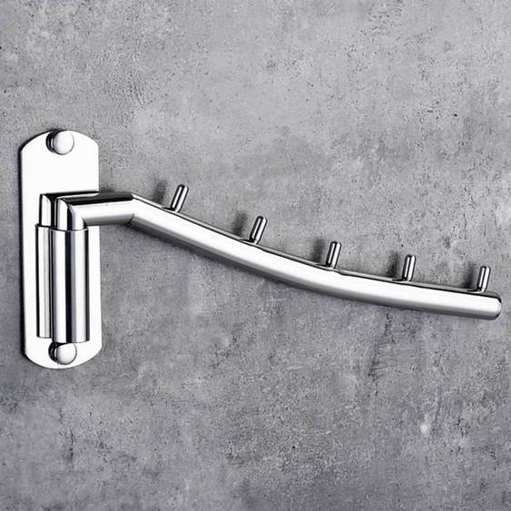 Cintre mural pliant, porte-vêtements à bras oscillant en acier inoxydable, support de séchage, système de suspension pour