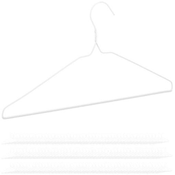 Cintres en métal, lot de 150, cintre traverse pantalon jupe, peu encombrant, cintre fil de fer, blanc