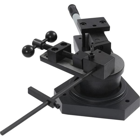 Cintreuse pour métaux - Manuelle, appareil de table - Angle de cintrage 0-360° - 3 boulons et 3 matrices - Usage intensif - Gris foncé