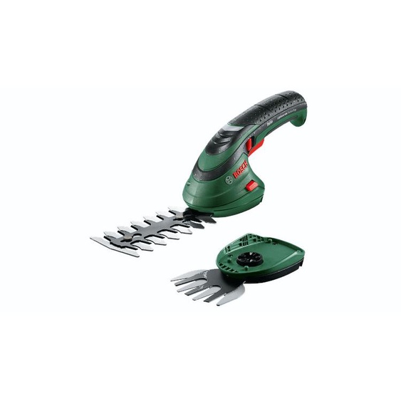 Cisaille taille-herbes et sculpte-haies à batterie intégré 3,6 V Isio + chargeur + set de 2 lames + coffret BOSCH 0600833108